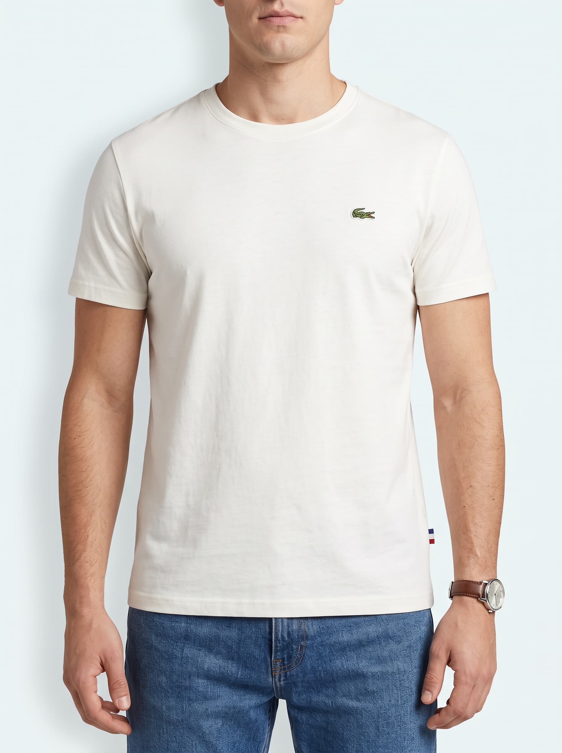 Camiseta Lacoste Básica Premium com Logo Bordado